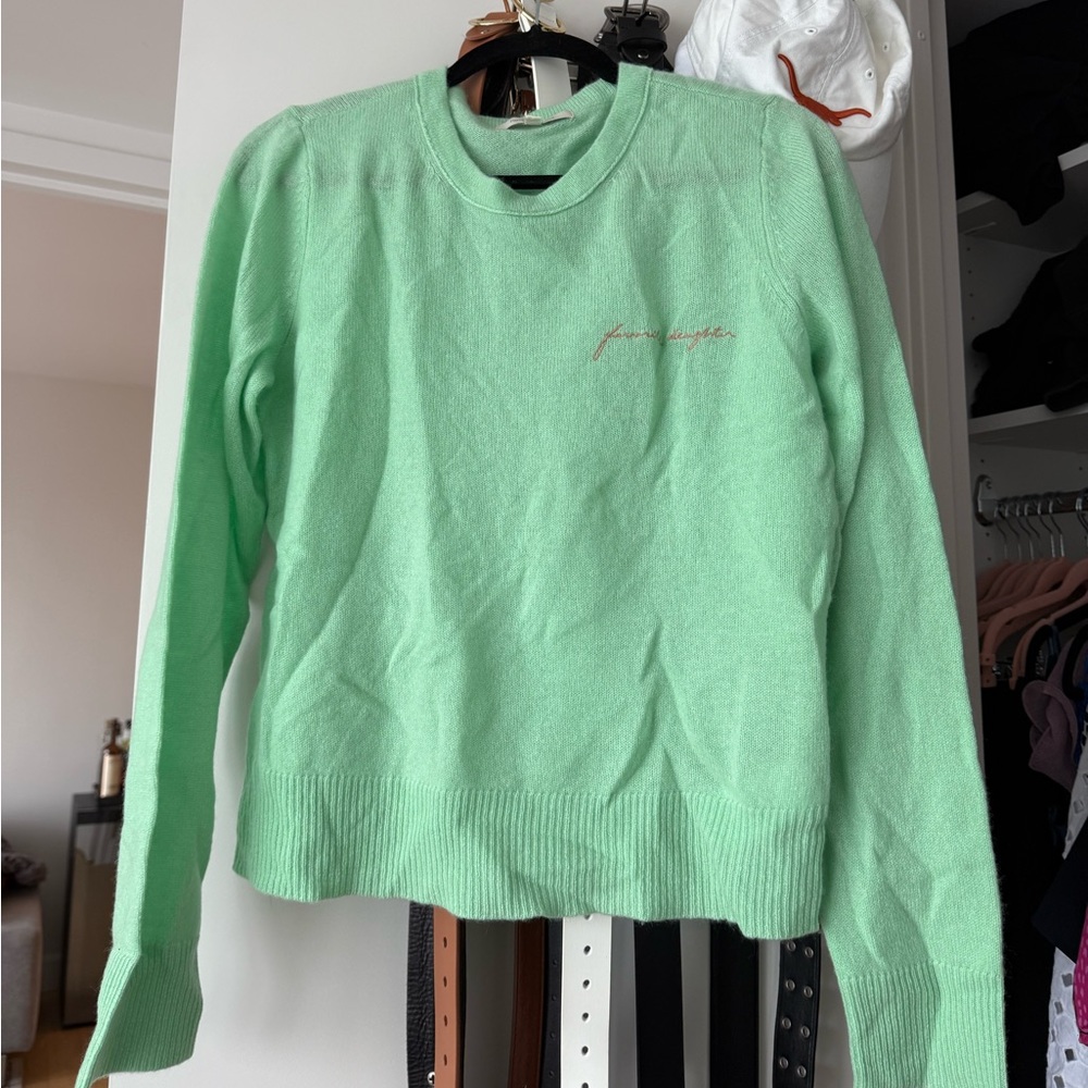 Favorite Daughter Mint Green Crew Neck Sweater
